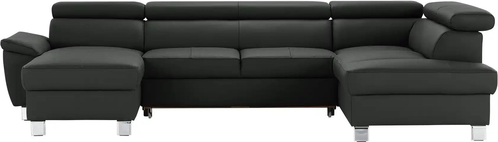 Thumbnail - uno Wohnlandschaft aus Echtleder Avola ¦ schwarz ¦ Maße (cm): B: 315 H: 90 T: 208.0 Polstermöbel > Sofas > Wohnlandschaf...
