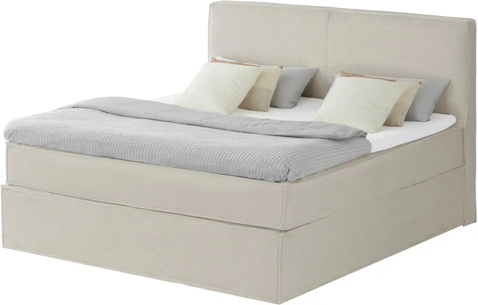 Boxi Boxspringbett mit trendigem Keder Boxi ¦ beige ¦ Maße (cm): B: 160 H: 125 Betten > Boxspringbetten - Höffner