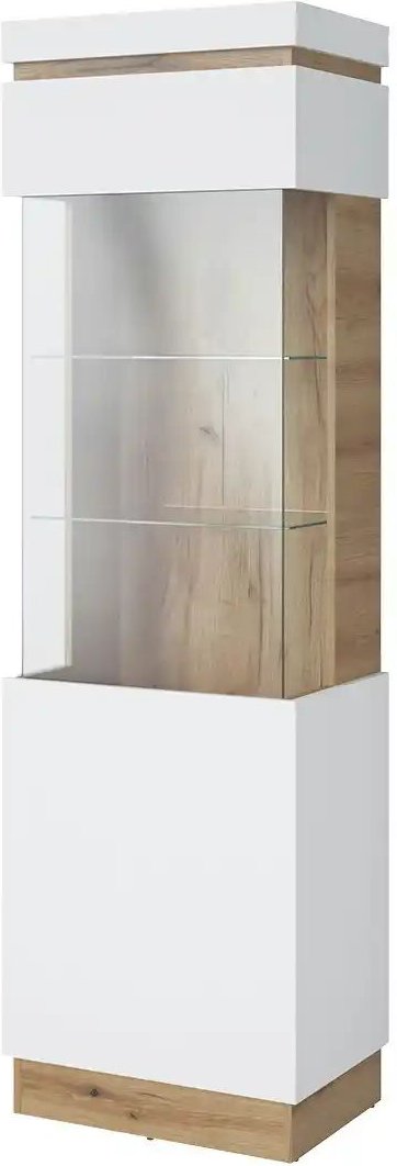 Vitrine Caorle ¦ weiß ¦ Maße (cm): B: 60 H: 201 T: 40.0 Schränke > Vitrinen - Höffner