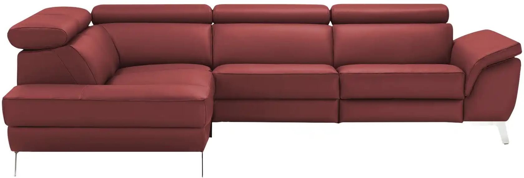 uno Ecksofa Leder Dallas ¦ rot ¦ Maße (cm): B: 283 H: 74 T: 228.0 Polstermöbel > Sofas > Ecksofas - Höffner