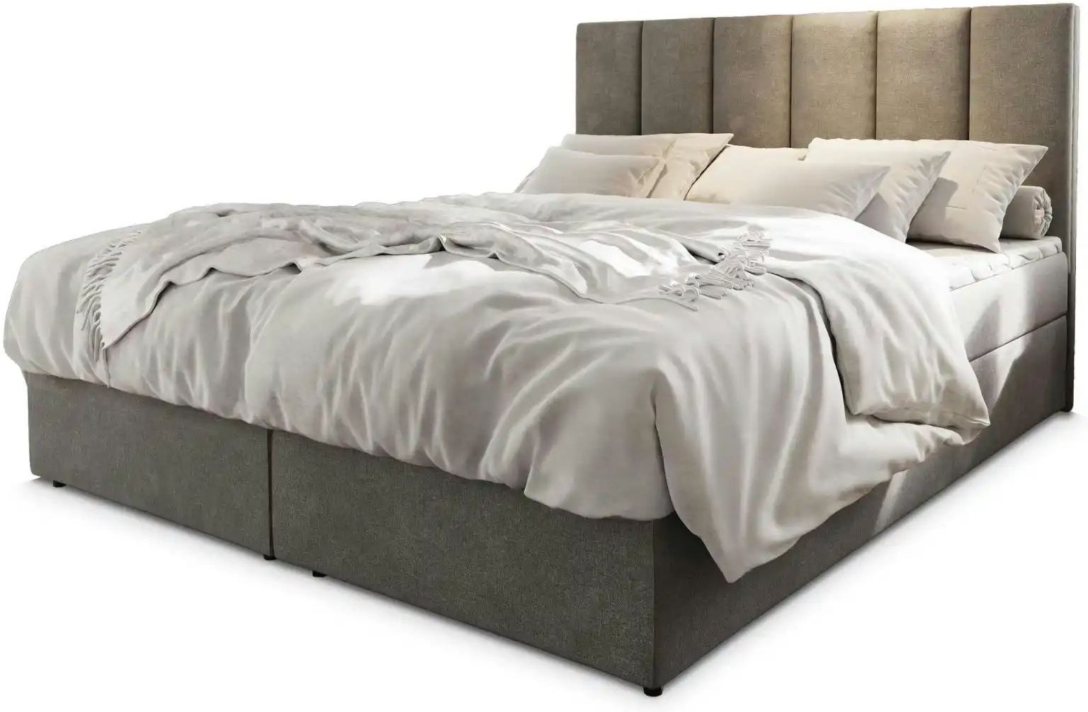 MASSENO Boxbett mit Bettkasten Meril ¦ grau ¦ Maße (cm): B: 140 H: 98 Betten > Polsterbetten - Höffner