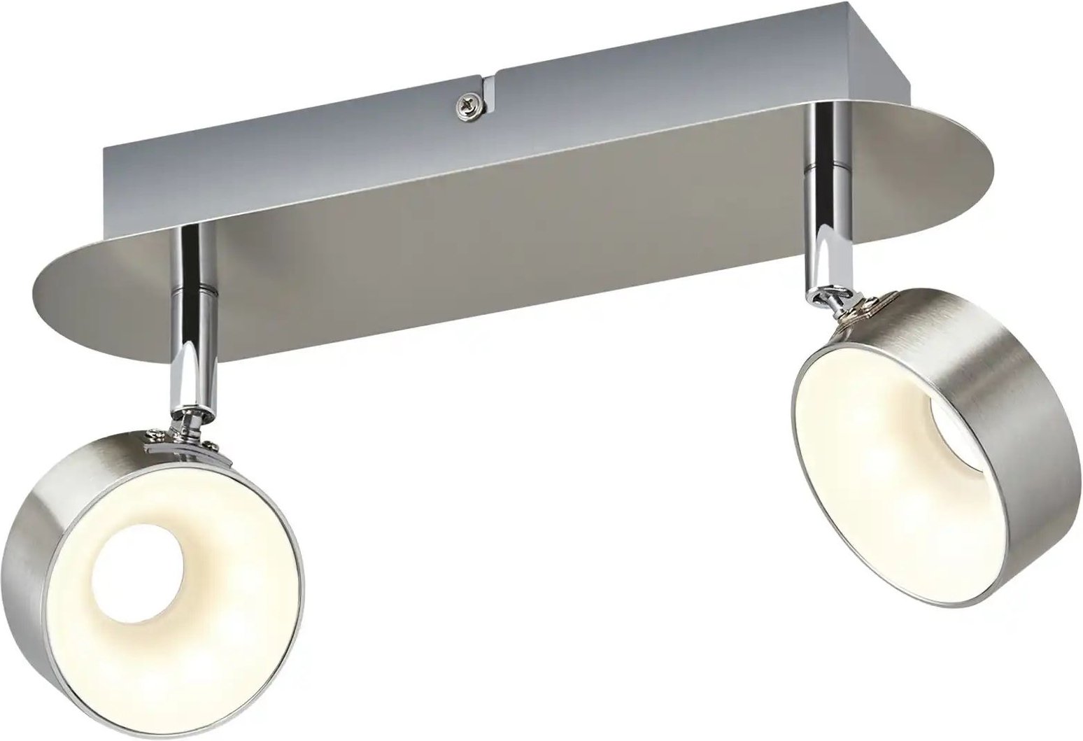 KHG LED-Spot 2-flammig Nickel matt ¦ silber ¦ Maße (cm): B: 28 H: 15 T: 8.0 Lampen & Leuchten > LED-Leuchten > LED-S...