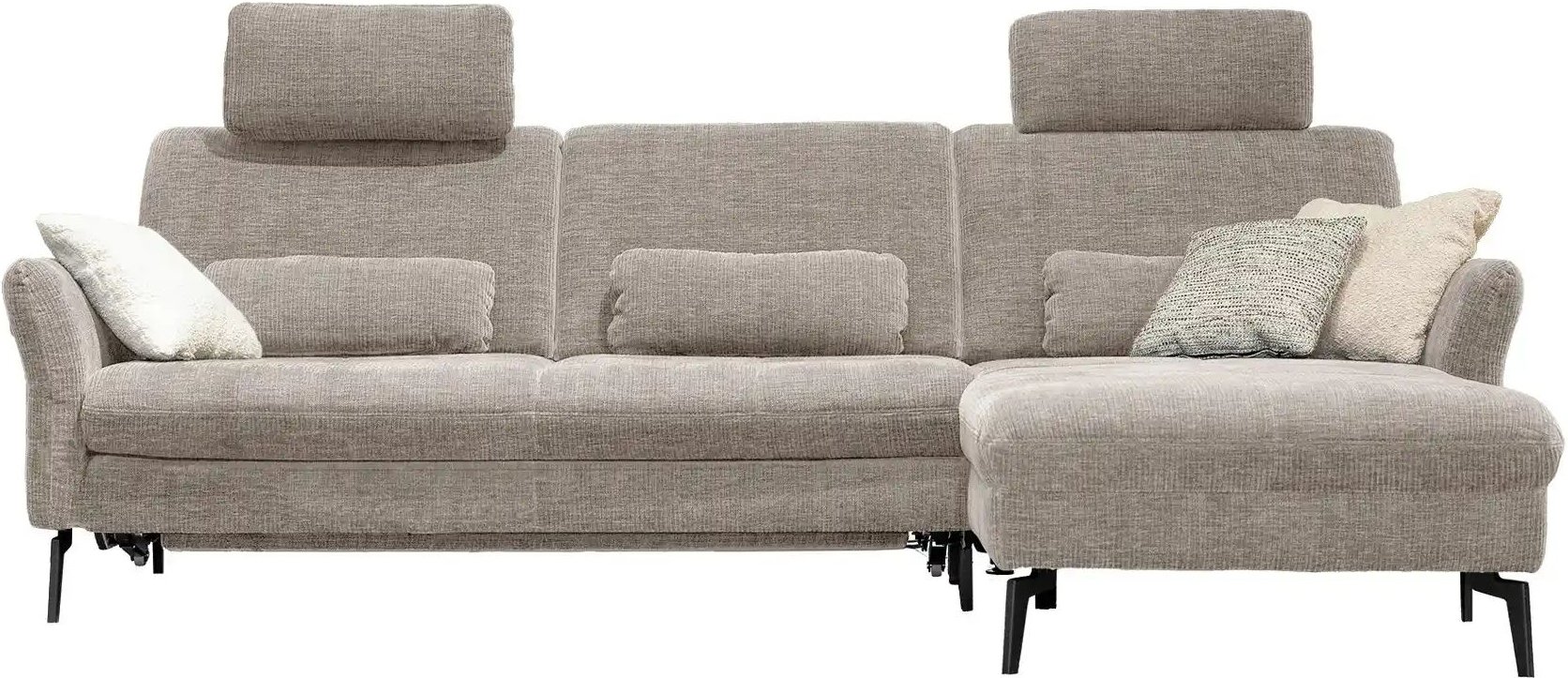 meinSofa Ecksofa Cord DANTE ¦ grau Polstermöbel > Sofas > 3-Sitzer - Höffner