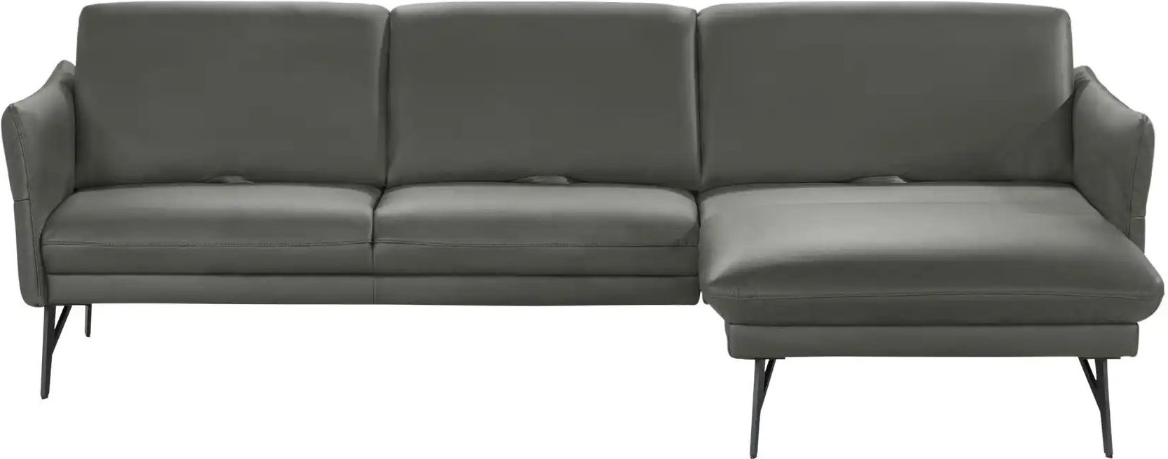 himolla Ecksofa Leder 1928 ¦ grau ¦ Maße (cm): B: 280 H: 83 T: 175.0 Polstermöbel > Sofas > Ecksofas - Höffner