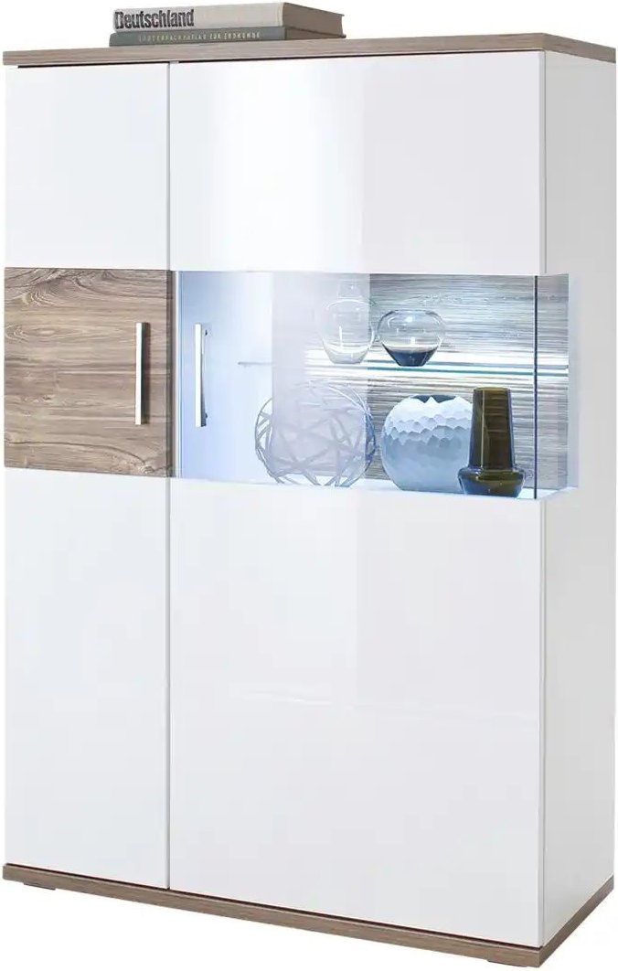 uno Highboard Zypern ¦ weiß ¦ Maße (cm): B: 90 H: 135 T: 37.0 Kommoden & Sideboards > Highboards - Höffner