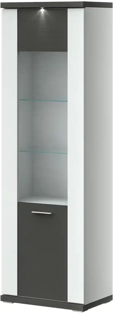 uno Vitrine Titan ¦ weiß ¦ Maße (cm): B: 66 H: 207 T: 42.0 Schränke > Vitrinen - Höffner