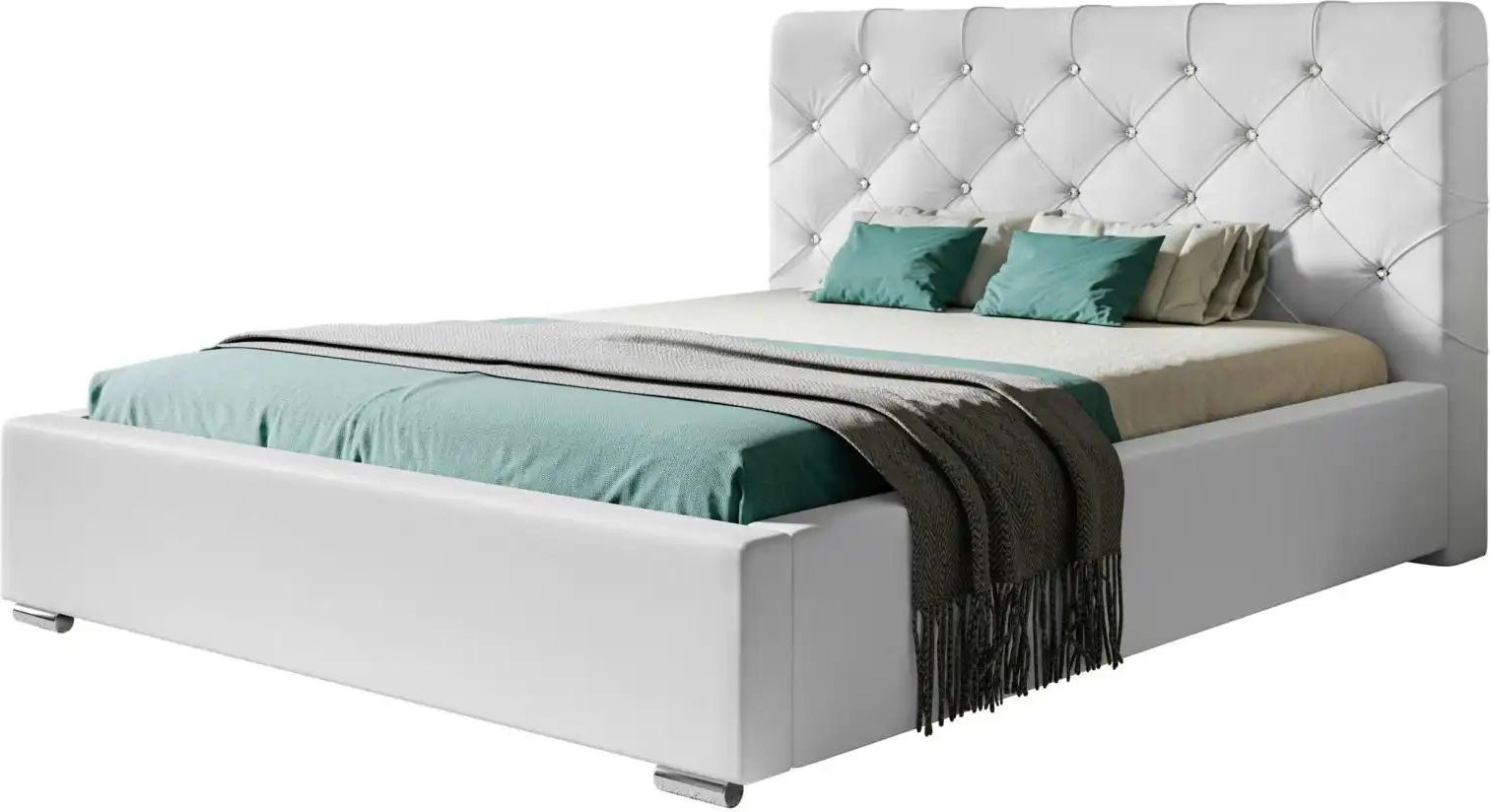 Polsterbett mit Stauraum Preston ¦ weiß ¦ Maße (cm): B: 180 H: 104 Betten > Polsterbetten - Höffner