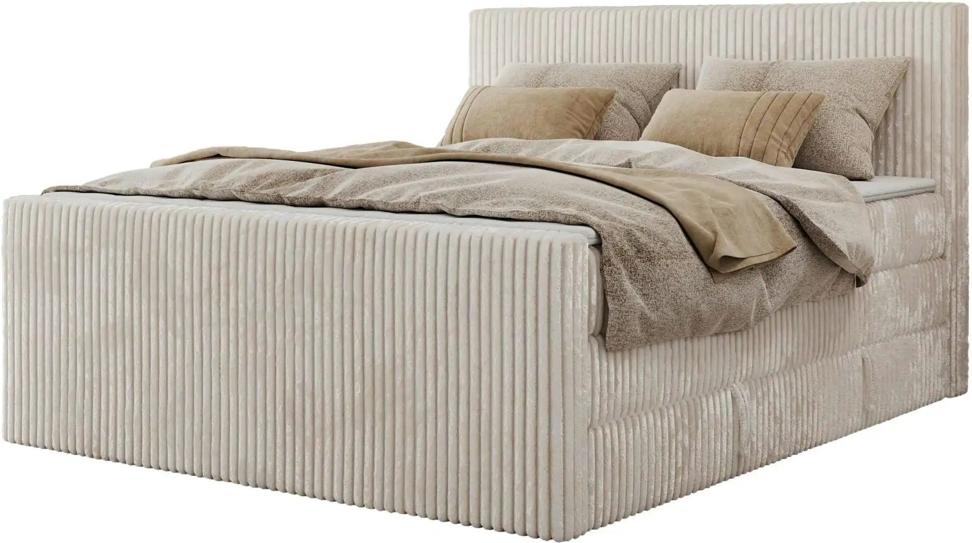 Boxspringbett mit Bettkasten Tiliano King Duo ¦ beige ¦ Maße (cm): B: 204 H: 119 Betten > Boxspringbetten - Höffner
