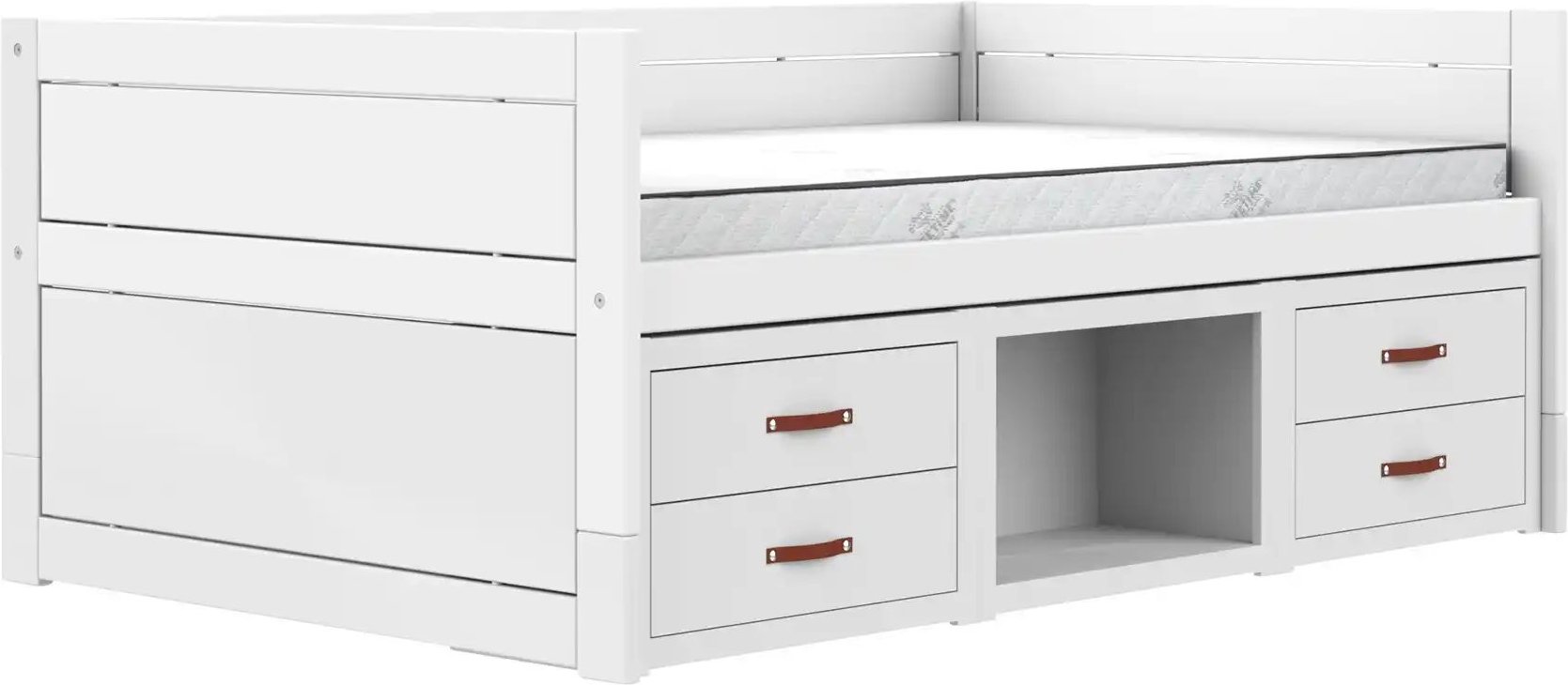 Thumbnail - Lifetime Kojenbett mit Regal 120cm Basis ¦ weiß ¦ Maße (cm): B: 207 H: 83 T: 132.0 Betten > Bettgestelle - Höffner
