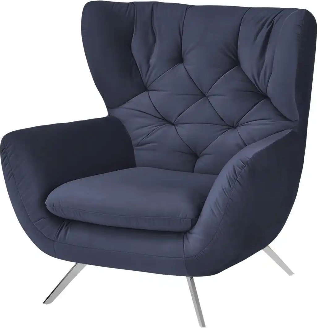 Jette Home Hochlehnsessel Caldara ¦ blau ¦ Maße (cm): B: 100 H: 106 T: 95.0 Polstermöbel > Sessel > Ohrensessel - Höffn...