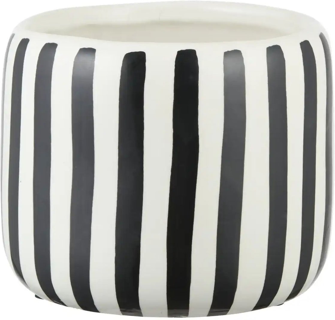 Übertopf ¦ schwarz ¦ Steingut ¦ Maße (cm): H: 14,5 Ø: 17.5 Accessoires > Dekoartikel - Höffner