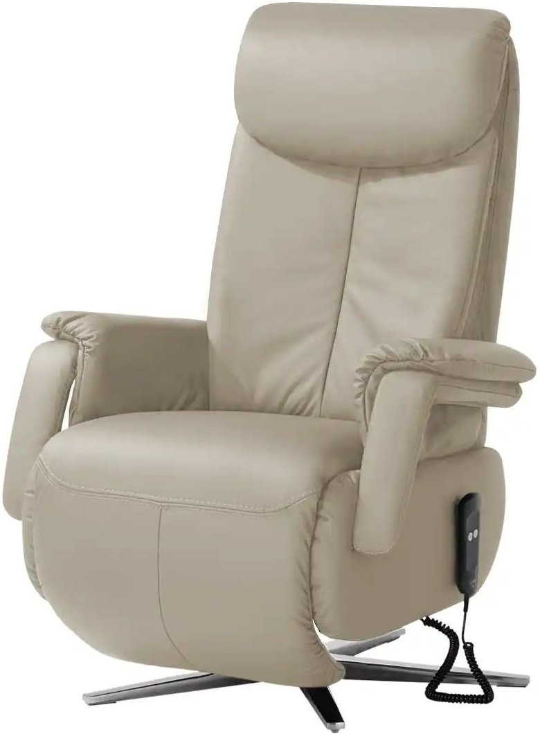 Polstermöbel Oelsa TV-Sessel aus Echtleder Mambo ¦ grau ¦ Maße (cm): B: 82 H: 112 T: 88.0 Polstermöbel > Sessel > Fernse...