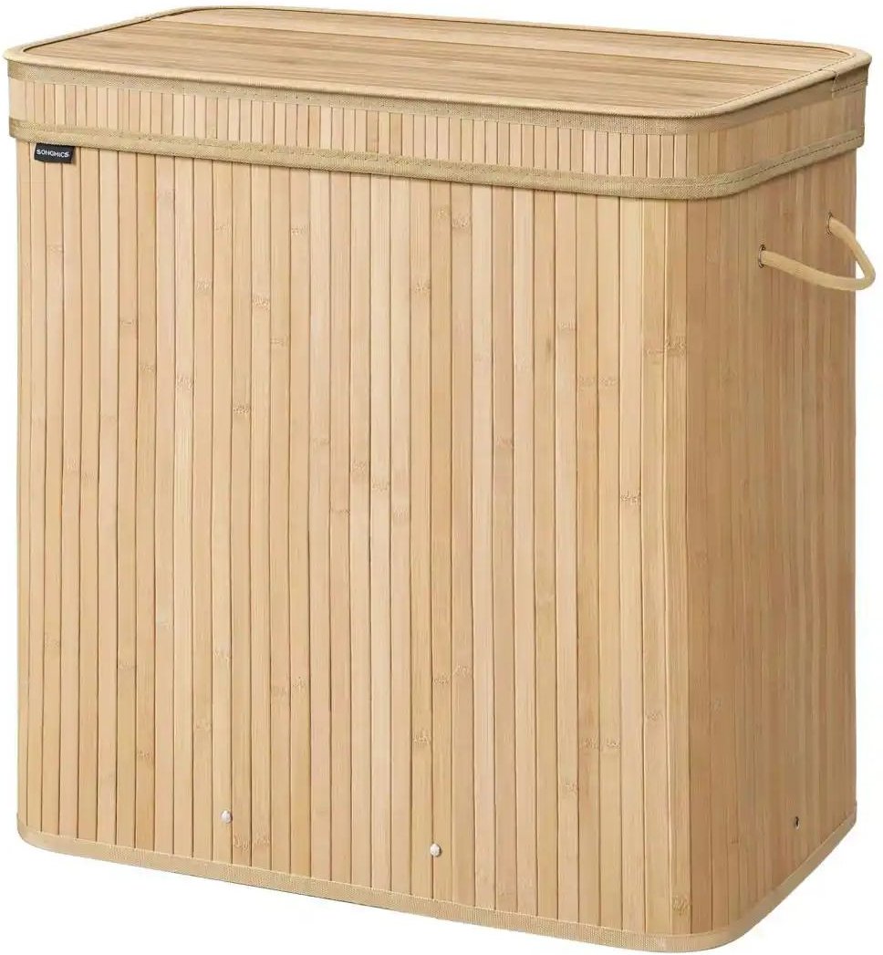 Wäschekorb ¦ holzfarben ¦ Naturfaser,Metall,Baumwolle ¦ Maße (cm): B: 62,5 H: 24 Aufbewahrung > Wäscheaufbewahrung - H...