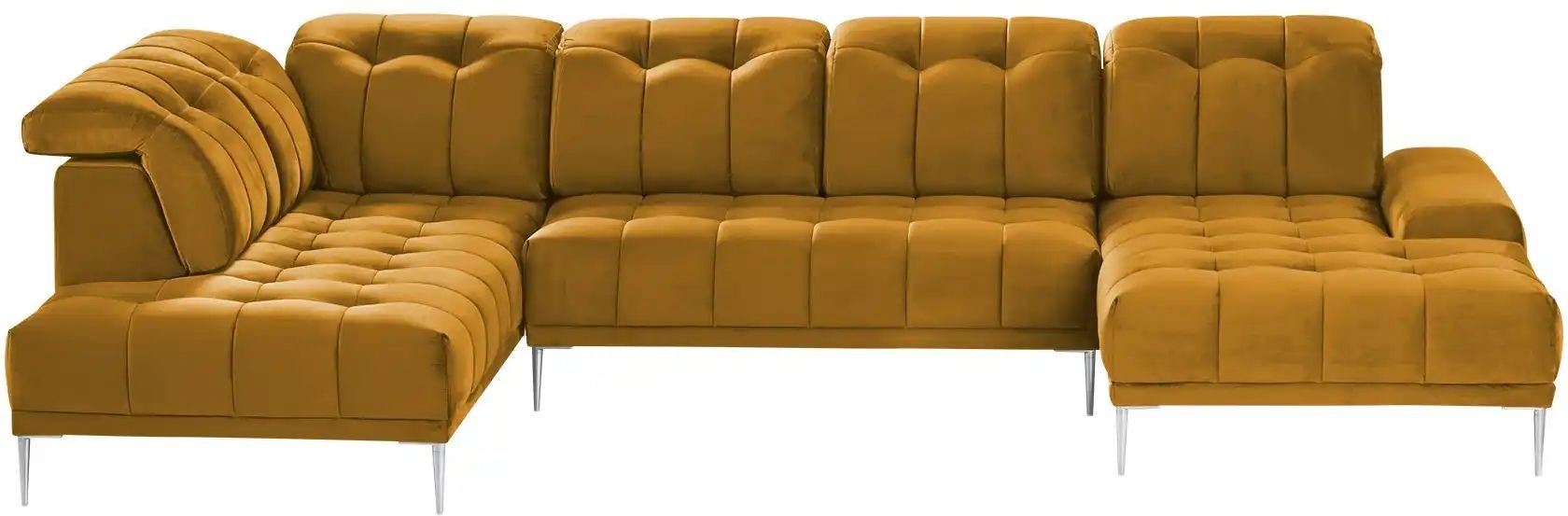 Thumbnail - switch Wohnlandschaft aus Samt Grenada ¦ gelb ¦ Maße (cm): B: 358 H: 91 T: 231.0 Polstermöbel > Sofas > Wohnlandschaften...