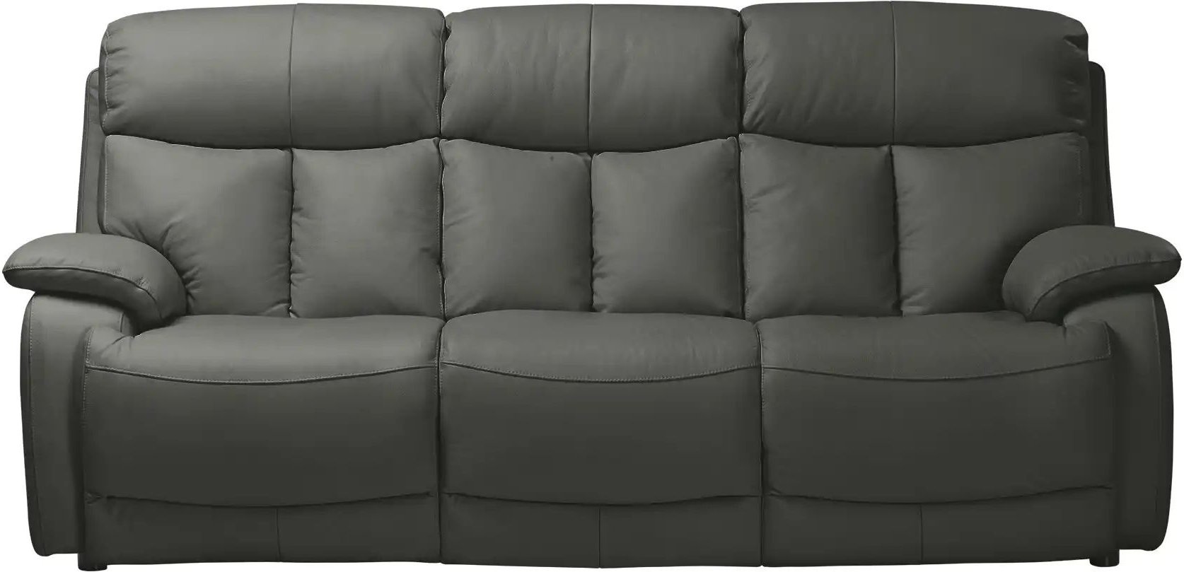 Wohnwert Ledersofa aus Echtleder Ambra ¦ grau ¦ Maße (cm): B: 218 H: 102 T: 102.0 Polstermöbel > Sofas > 3-Sitzer - Höff...