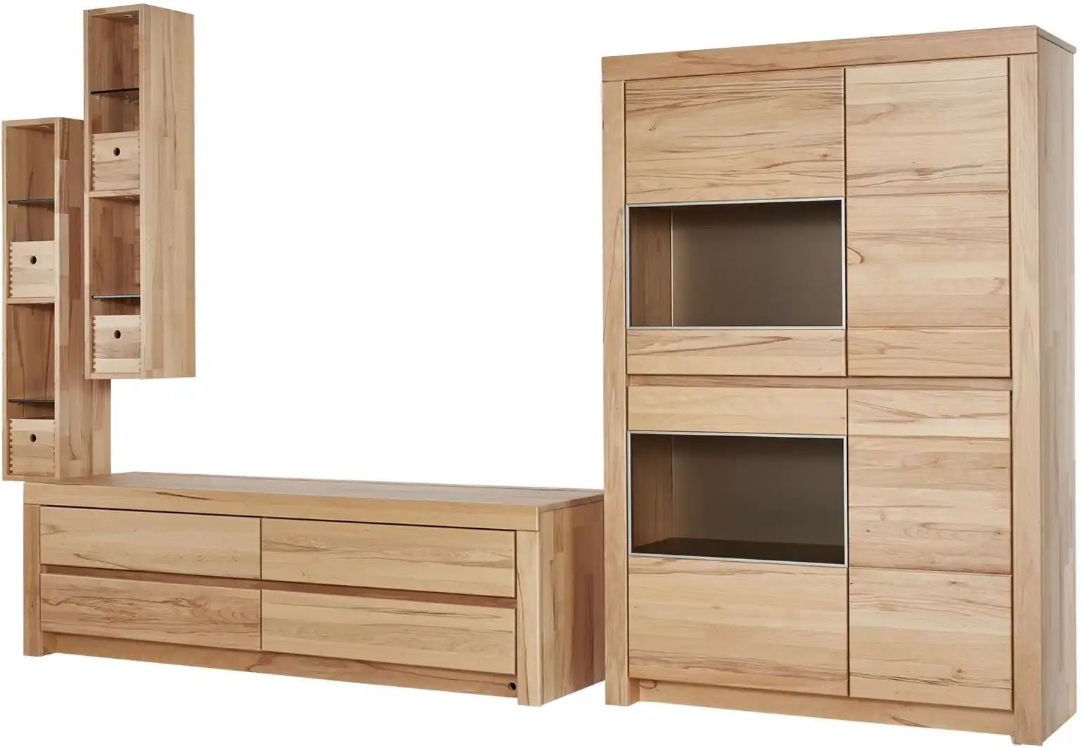 WÖSTMANN Wohnwand Soleo 3000 ¦ holzfarben ¦ Maße (cm): B: 310 H: 201 T: 52.0 Kommoden & Sideboards > Wohnwände - Höffne...