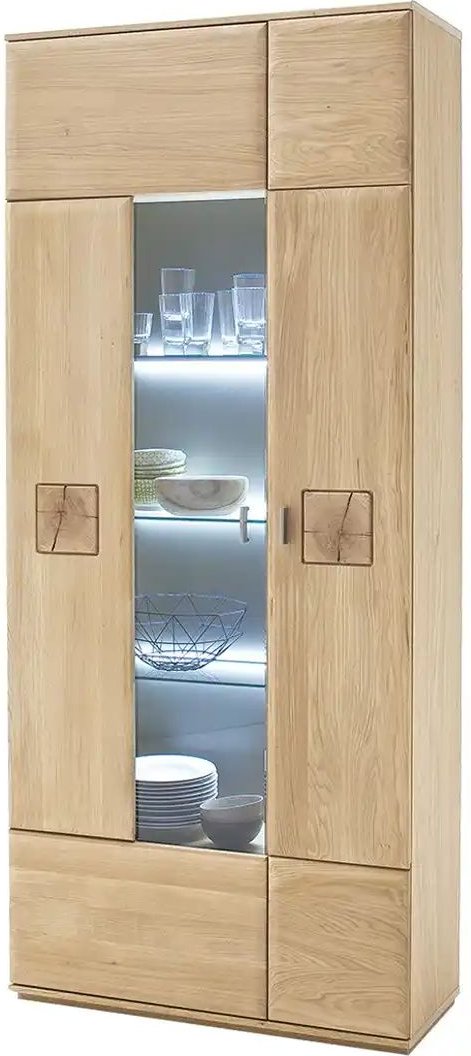 Woodford Kombi-Vitrine Loggia ¦ holzfarben ¦ Maße (cm): B: 90 H: 208 T: 38.0 Schränke > Vitrinen - Höffner