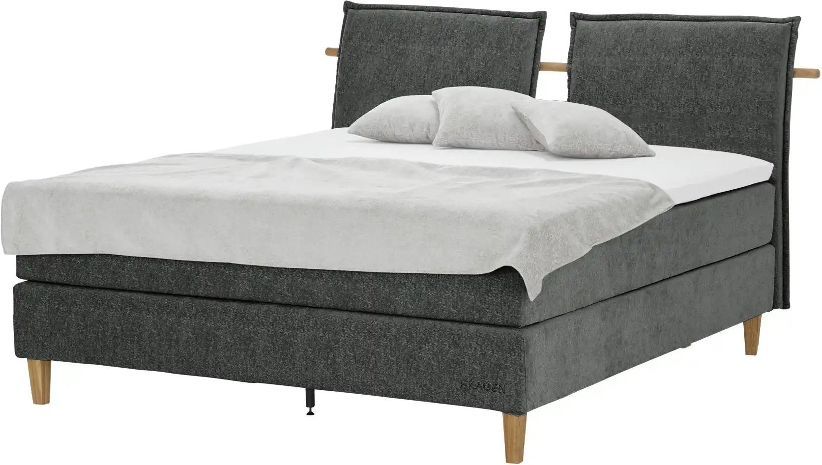 SKAGEN STUDIO Boxspringbett Voodie ¦ grau ¦ Maße (cm): B: 222 H: 107 Betten > Boxspringbetten - Höffner