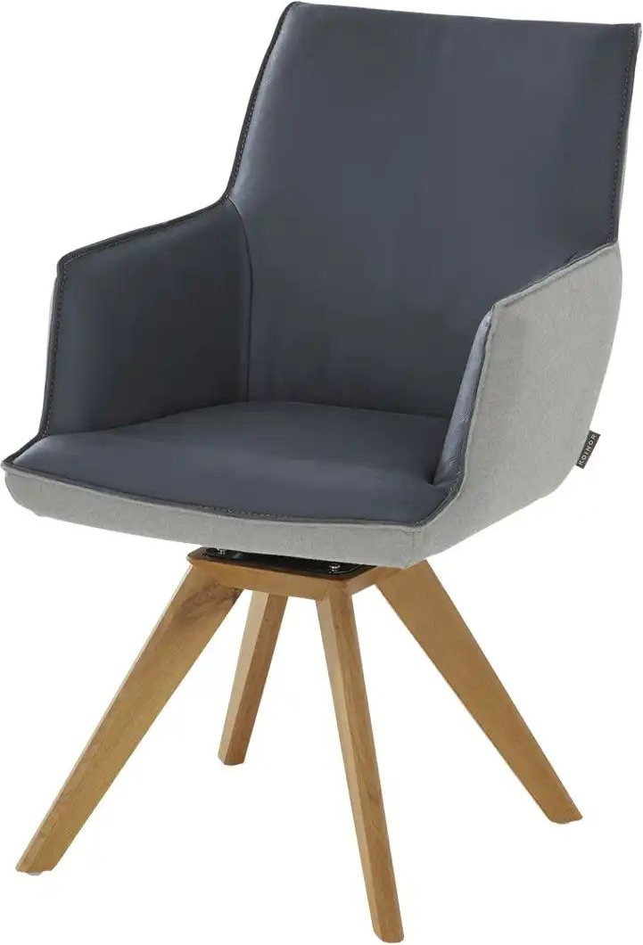 KOINOR Armlehnstuhl Leder Schwof ¦ blau ¦ Maße (cm): B: 57 H: 90 T: 66.0 Stühle > Esszimmerstühle > Esszimmerstühle mit...