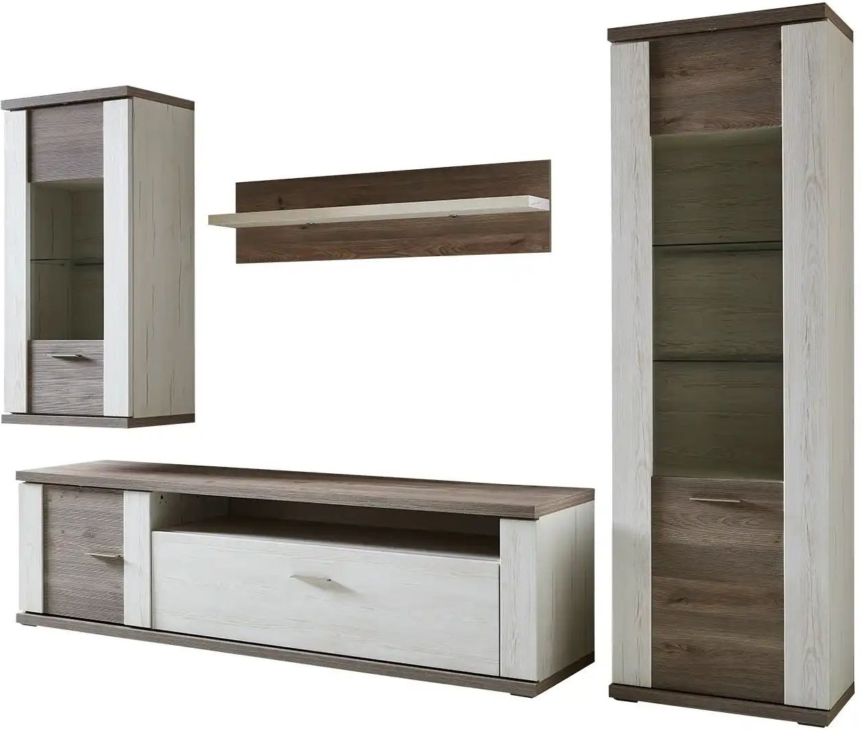 uno Wohnkombination Titan ¦ weiß ¦ Maße (cm): B: 303 H: 207 T: 52.0 Kommoden & Sideboards > Wohnwände - Höffner