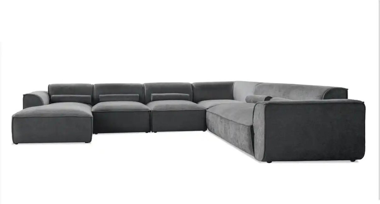 Miuform Wohnlandschaft modular Flex Felix ¦ grau ¦ Maße (cm): B: 337 H: 70 Polstermöbel > Sofas > Wohnlandschaften - Höf...