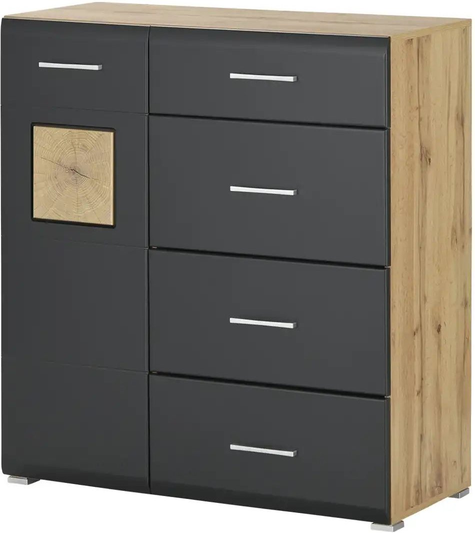 Kommode Cortina ¦ schwarz ¦ Maße (cm): B: 100 H: 109 T: 40.0 Kommoden & Sideboards > Kommoden - Höffner