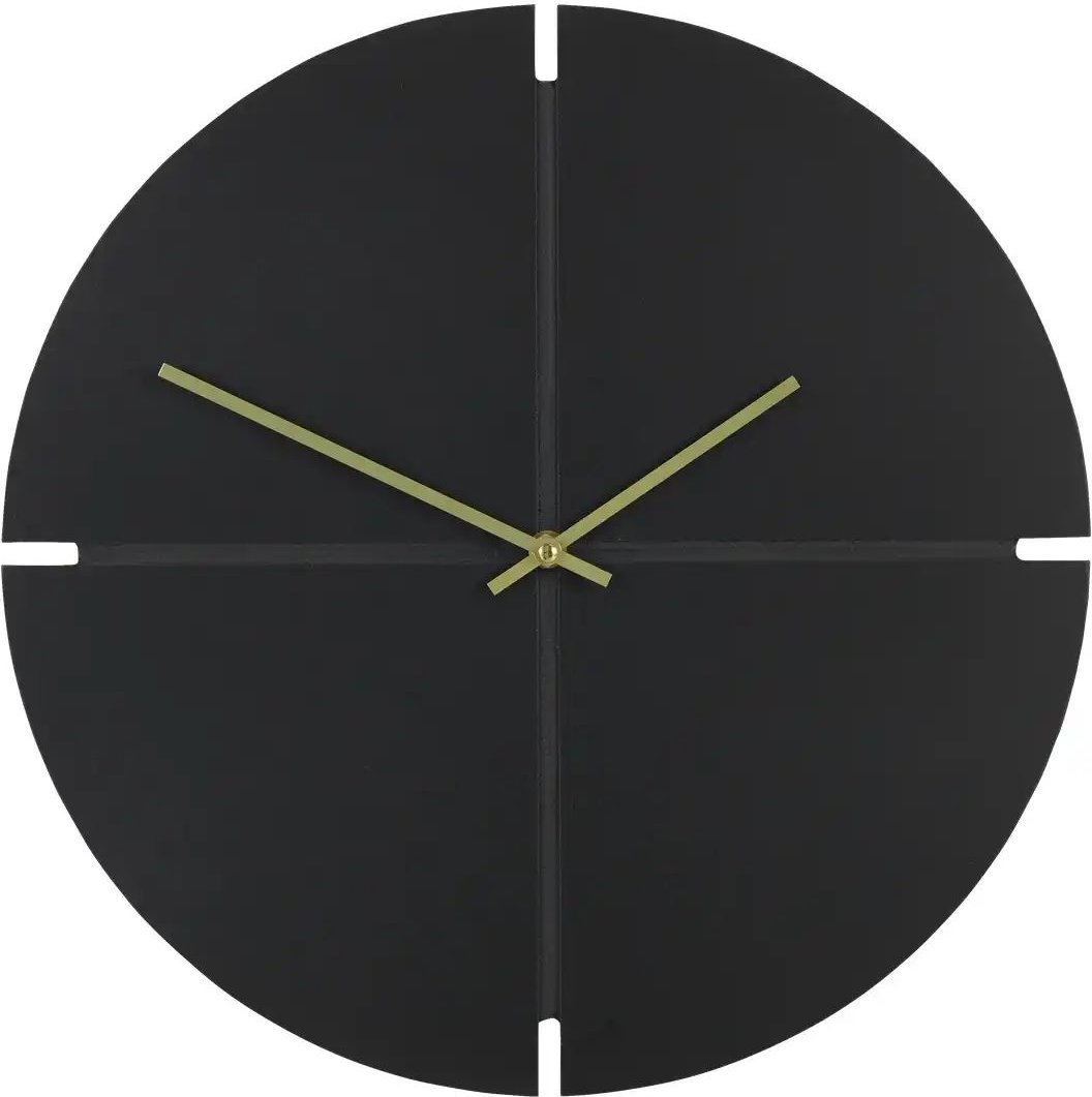 Wanduhr ¦ schwarz ¦ Holzwerkstoff,Metall ¦ Maße (cm): B: 40 H: 40 T: 4.0 Accessoires > Uhren & Wetterstationen - Höffn...