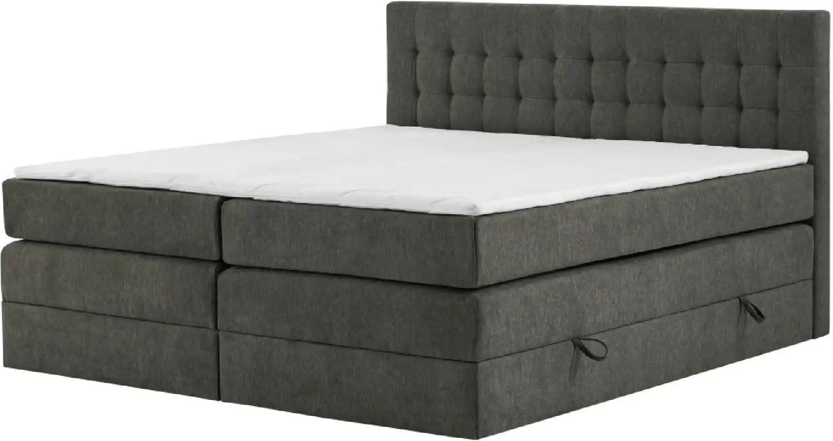 Boxspringbett mit Bettkasten Barcelona ¦ grau ¦ Maße (cm): B: 120 H: 110 Betten > Boxspringbetten - Höffner