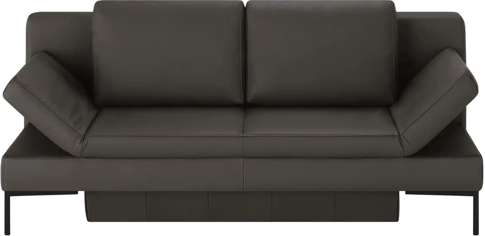 Schlafsofa mit Sitz- und Rückenfläche aus Echtleder Kenny ¦ braun ¦ Maße (cm): B: 204 H: 88 T: 91.0 Polstermöbel > Sofas...