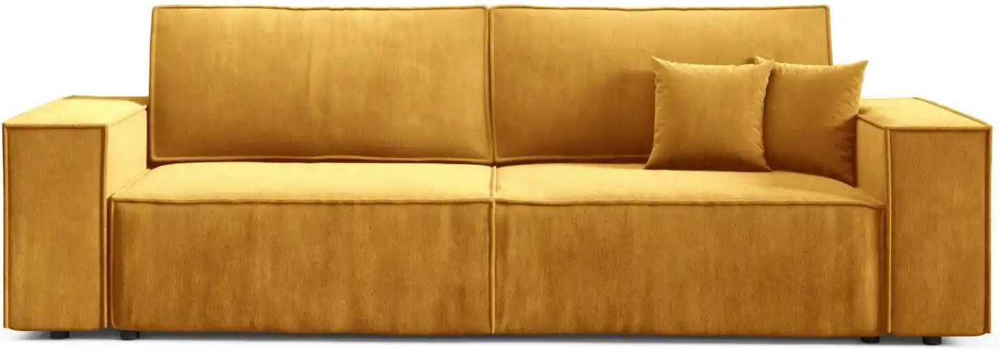 Einzelsofa mit Schlaffunktion Mille ¦ gelb ¦ Maße (cm): B: 255 H: 88 Polstermöbel > Sofas > Einzelsofas - Höffner