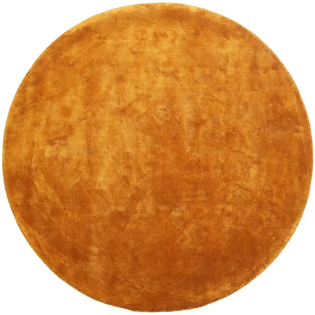 como Handloom-Teppich Flavia ¦ gelb ¦ Viskose Ø: 160 Teppiche > Einfarbige Teppiche - Höffner