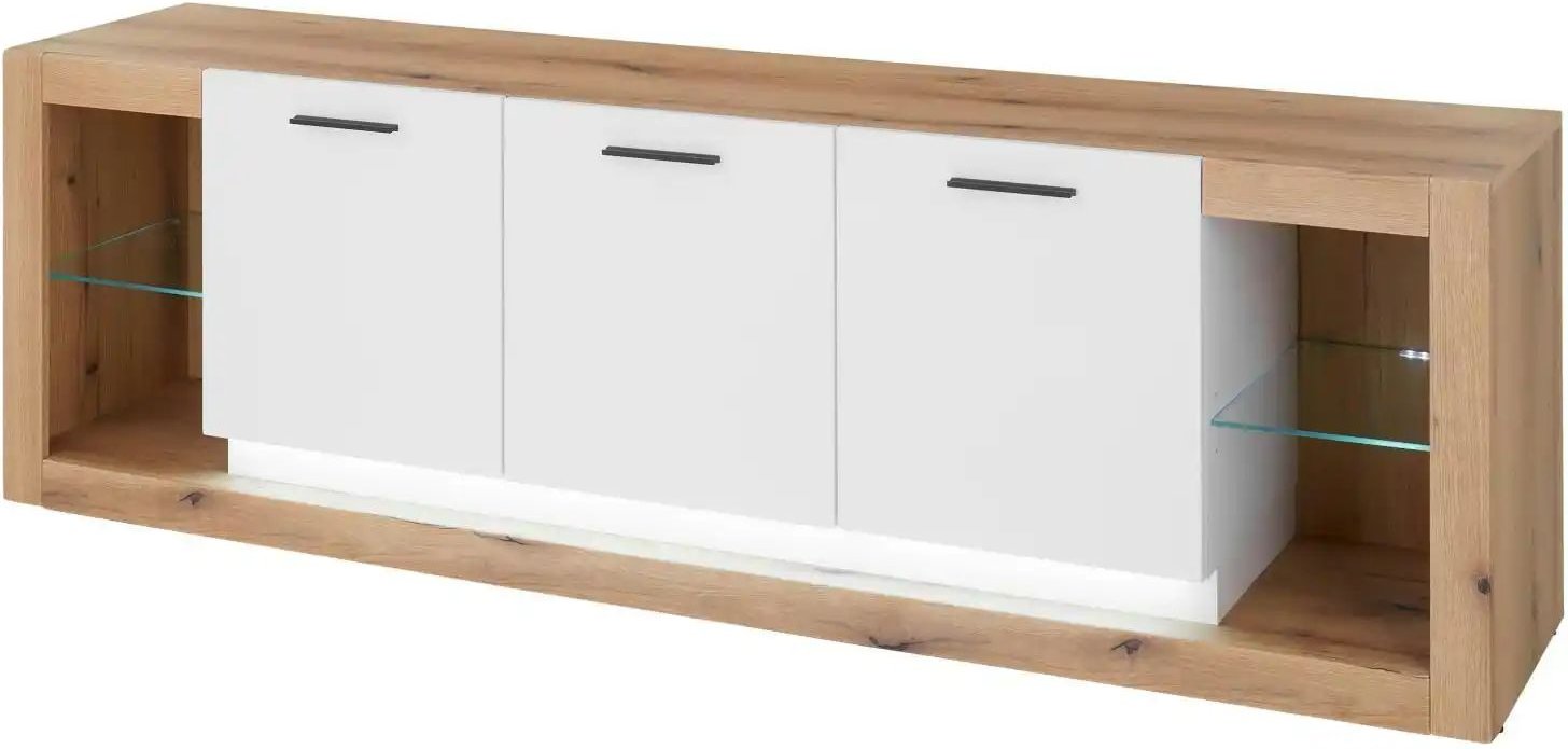 Lowboard Busso ¦ braun ¦ Maße (cm): B: 198 H: 49 T: 43.0 Kommoden & Sideboards > Lowboards - Höffner