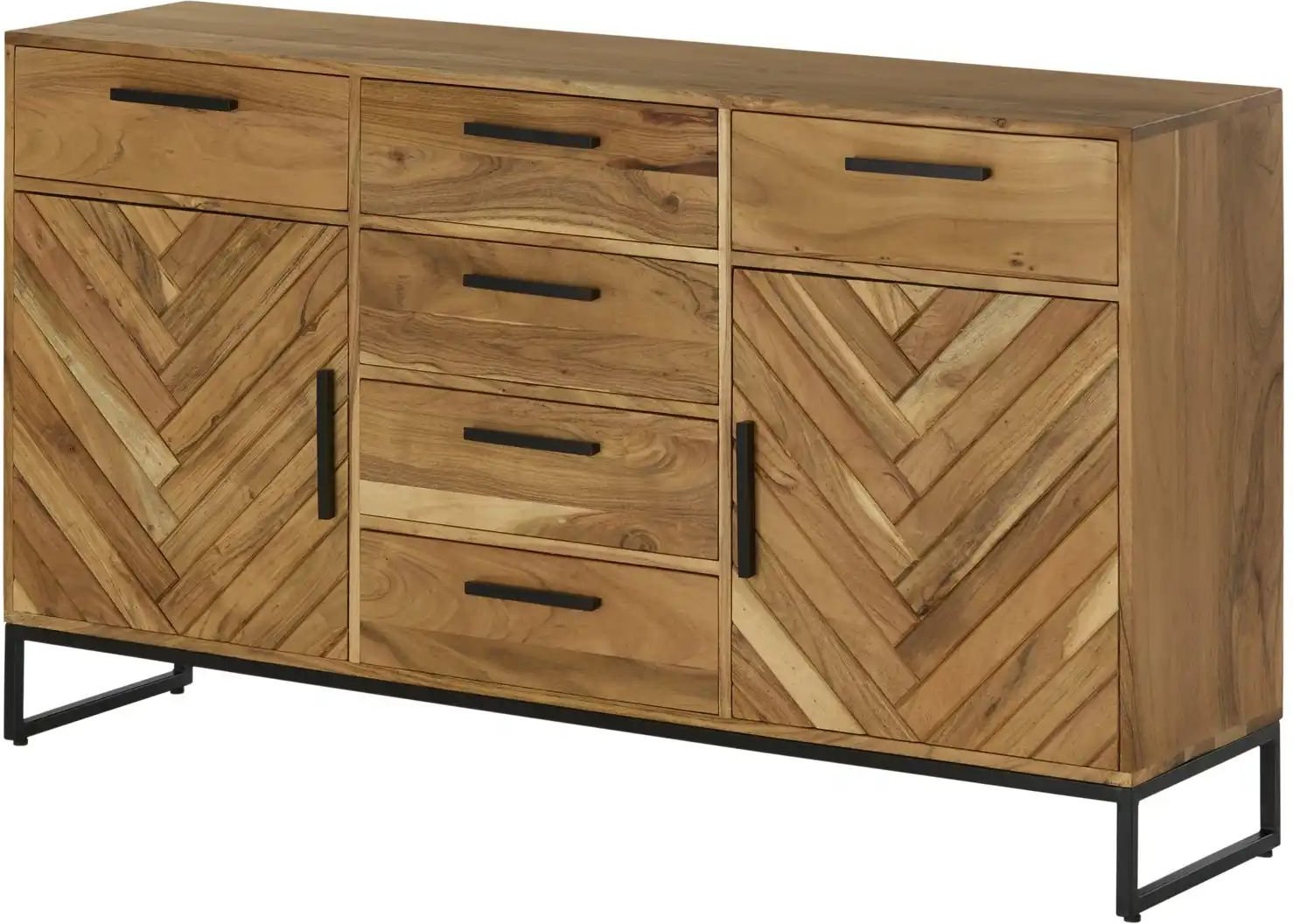 Sideboard aus Massivholz Calatria ¦ holzfarben ¦ Maße (cm): B: 160 H: 90 T: 39.0 Kommoden & Sideboards > Sideboards - Hö...