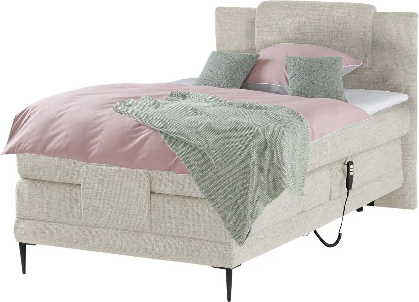 switch Motor-Boxspringbett Wave ¦ creme ¦ Maße (cm): B: 110 H: 111 Betten > Boxspringbetten - Höffner