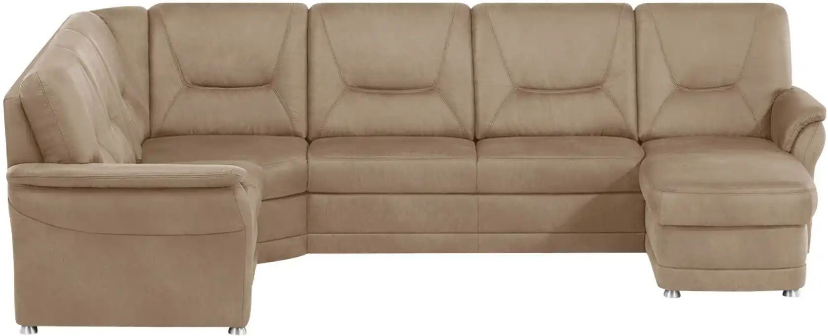 Thumbnail - meinSofa Wohnlandschaft aus Mikrofaser Edda ¦ beige ¦ Maße (cm): B: 309 H: 96 T: 227.0 Polstermöbel > Sofas > Wohnlandsc...