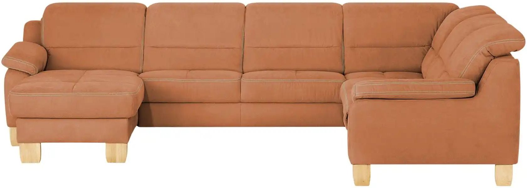 meinSofa Wohnlandschaft aus Mikrofaser Hanna ¦ orange ¦ Maße (cm): B: 322 H: 84 T: 264.0 Polstermöbel > Sofas > Wohnland...
