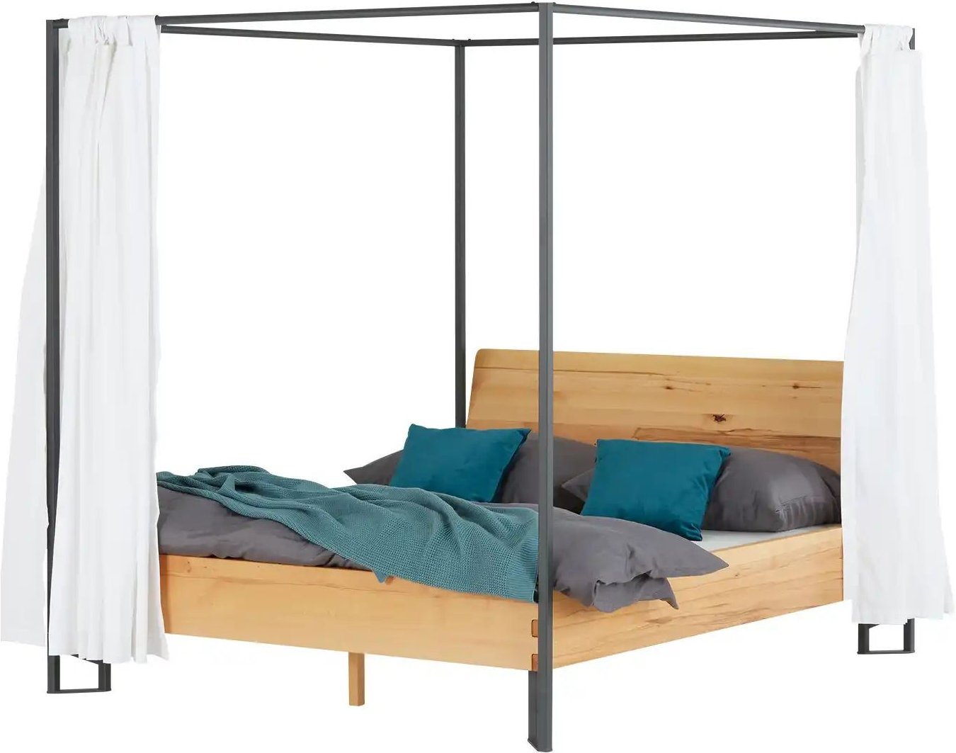 HASENA Himmelbett Naturo Line ¦ holzfarben ¦ Maße (cm): B: 180 H: 200 Betten > Bettgestelle - Höffner