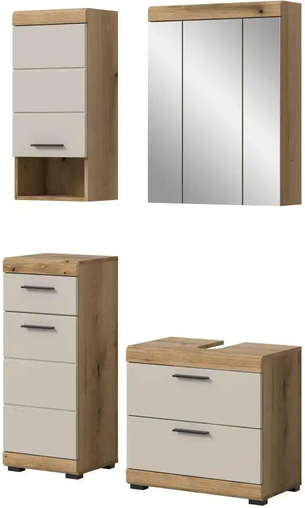 Badkombination Schloonsee ¦ holzfarben ¦ Maße (cm): B: 112 H: 191 Schränke > Badschränke > Komplett-Badkombinationen - ...