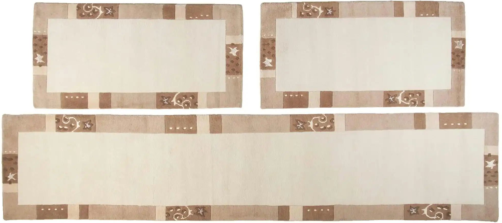 Thumbnail - THEKO Wollteppich Royal Ganges ¦ beige ¦ Viskose ¦ Maße (cm): B: 70 H: 1,3 Teppiche > Bettumrandungen - Höffner