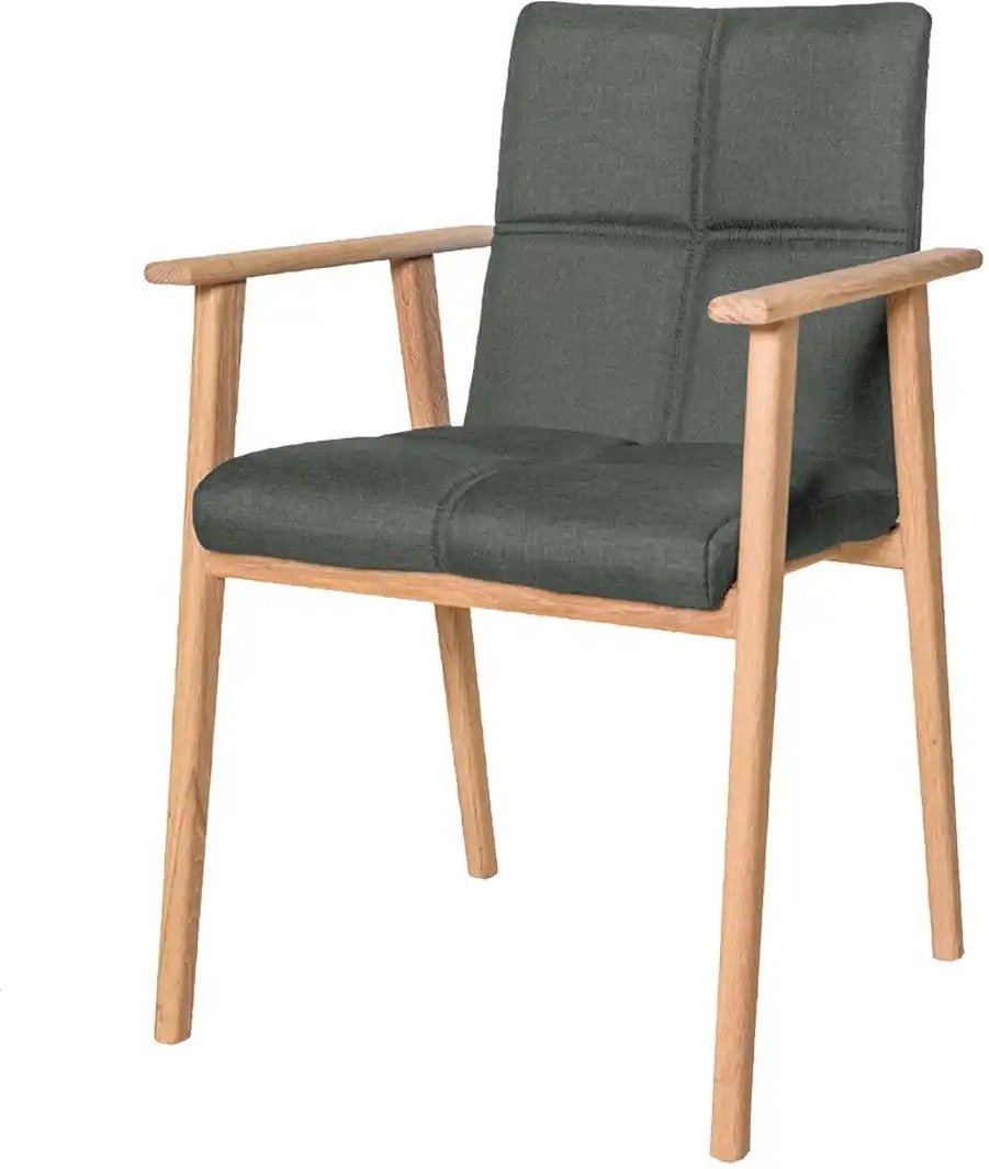 Thumbnail - Woodford Armlehnstuhl mit Steppung Anni ¦ grau ¦ Maße (cm): B: 56 H: 86 T: 55.0 Stühle > Esszimmerstühle > Esszimmerstüh...