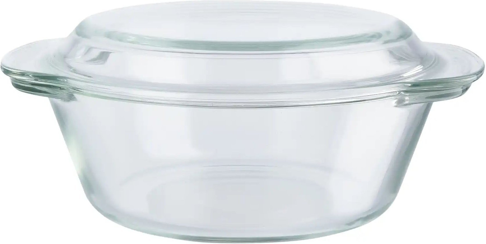 KHG Auflaufform mit Deckel 1 5 l ¦ transparent/klar ¦ Glas ¦ Maße (cm): B: 20,7 H: 10 Küchenzubehör & Helfer > Bratfor...