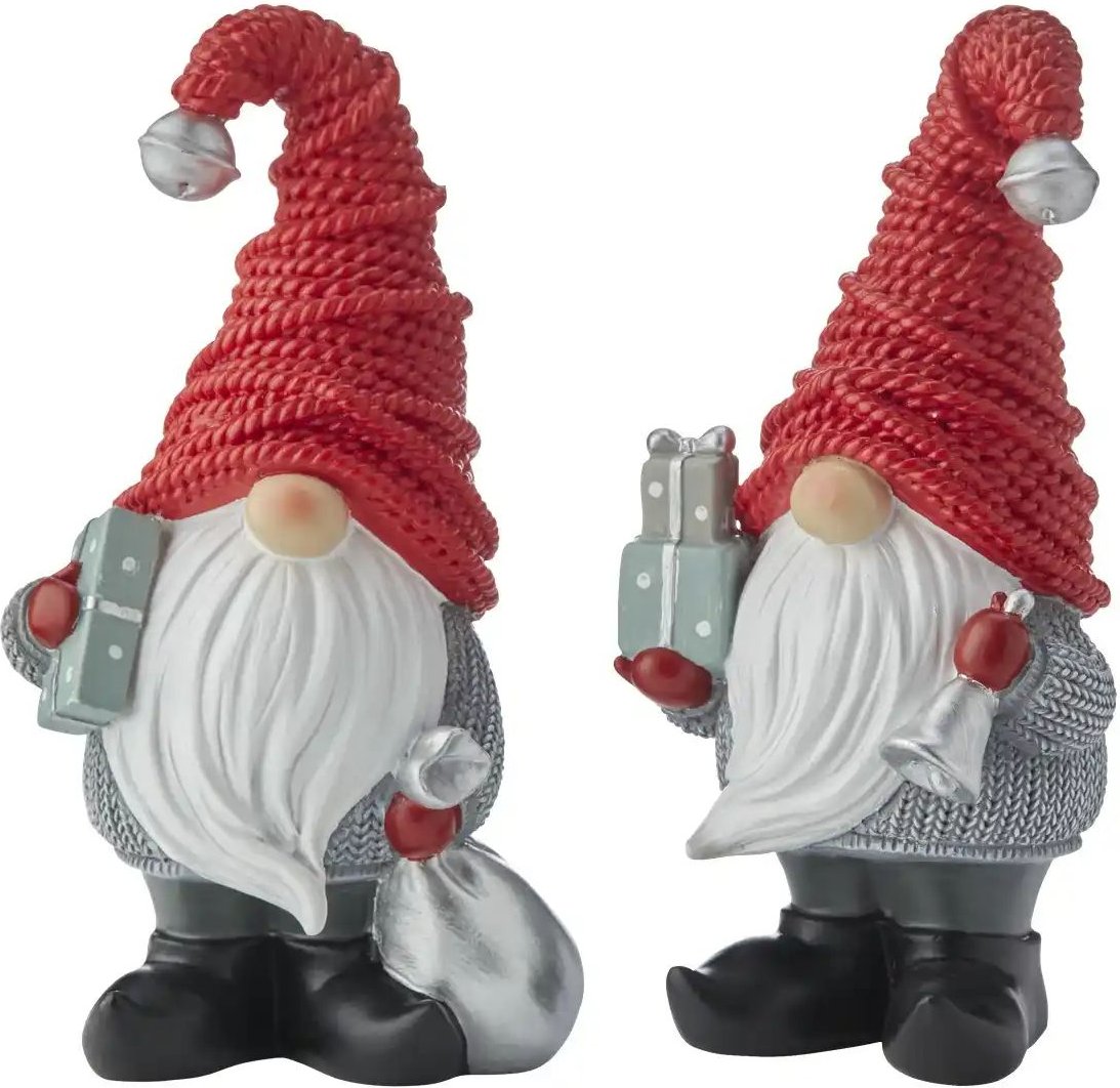 HOME STORY Weihnachtswichtel sortiert ¦ grau ¦ Polyresin (Kunstharz),Stein ¦ Maße (cm): B: 10 H: 17,5 T: 7.2 Weihnach...