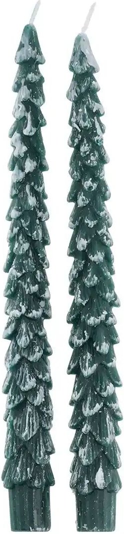 Stabkerze Tannenbaum  2er Set   ¦ grün ¦ Wachs ¦ Maße (cm): H: 26,4  Ø: 5.7 Weihnachten - Höffner