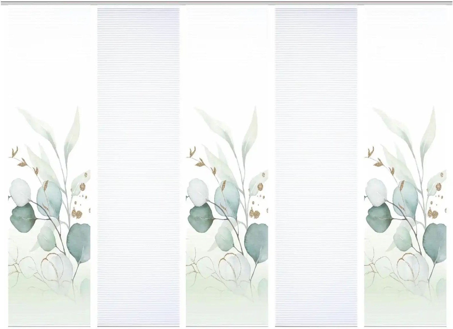 HOME in green Schiebevorhang ¦ grün ¦ Synthetik ¦ Maße (cm): B: 60 H: 245 Gardinen & Rollos > Gardinen & Vorhänge > Sc...