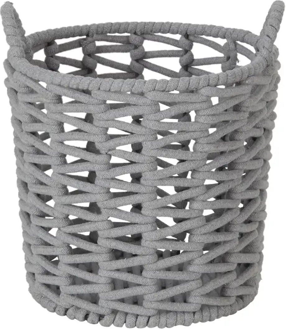 Aufbewahrungskorb ¦ grau ¦ Baumwolle,Metall ¦ Maße (cm): B: 28 H: 36 Aufbewahrung > Körbe - Höffner