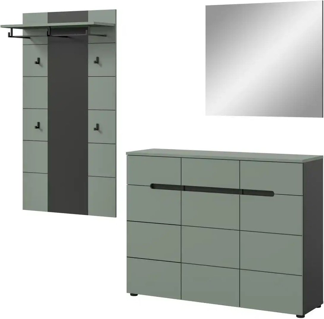 Garderobenkombination ¦ grau ¦ Maße (cm): B: 215 H: 190 Garderoben & Kleiderstangen > Garderobensysteme - Höffner