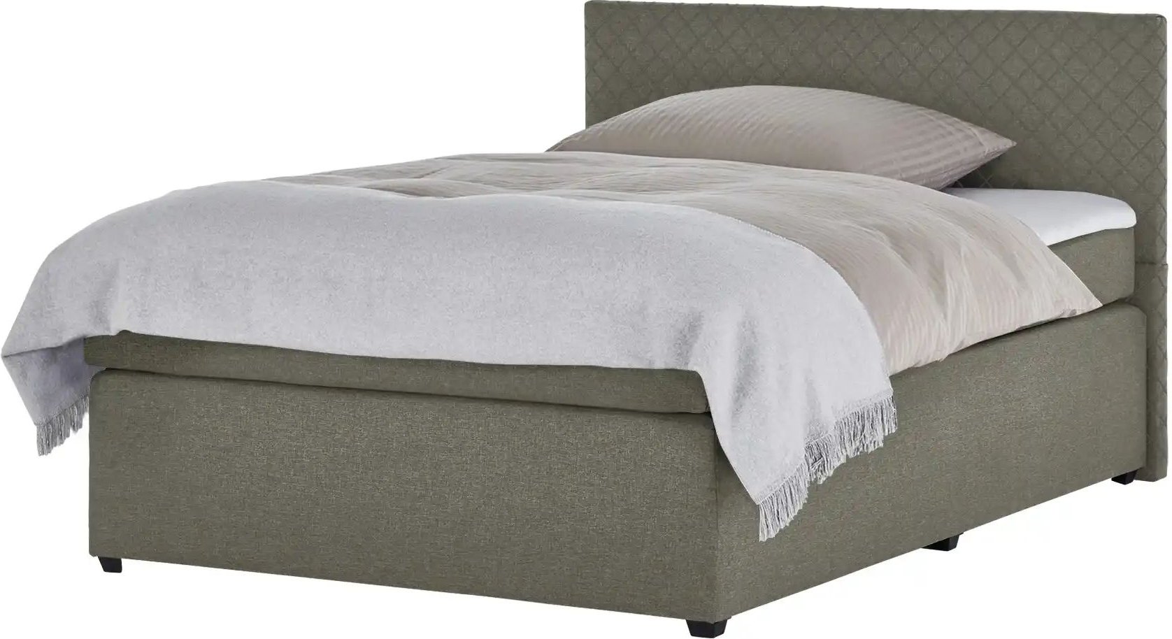 Boxspringbett Countess ¦ grau ¦ Maße (cm): B: 147 H: 104 Betten > Boxspringbetten - Höffner