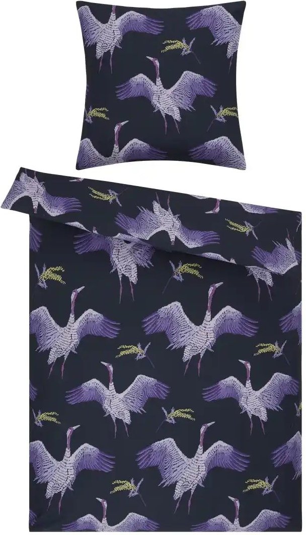 Thumbnail - indigo Mako-Satin Bettwäsche Stiched ¦ lila/violett ¦ Maße (cm): B: 135 Bettwaren > Bettwäsche > Bettwäsche ganzjährig ...