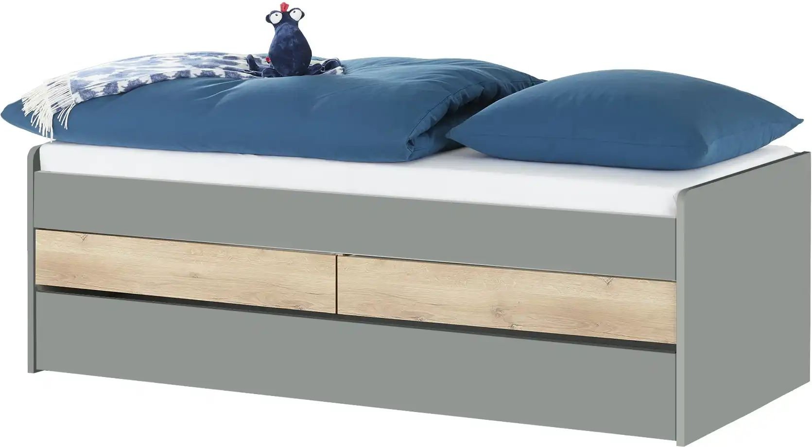 Duobett mit Stauraum Grow Up ¦ grau ¦ Maße (cm): B: 97 H: 66 Betten > Bettgestelle - Höffner