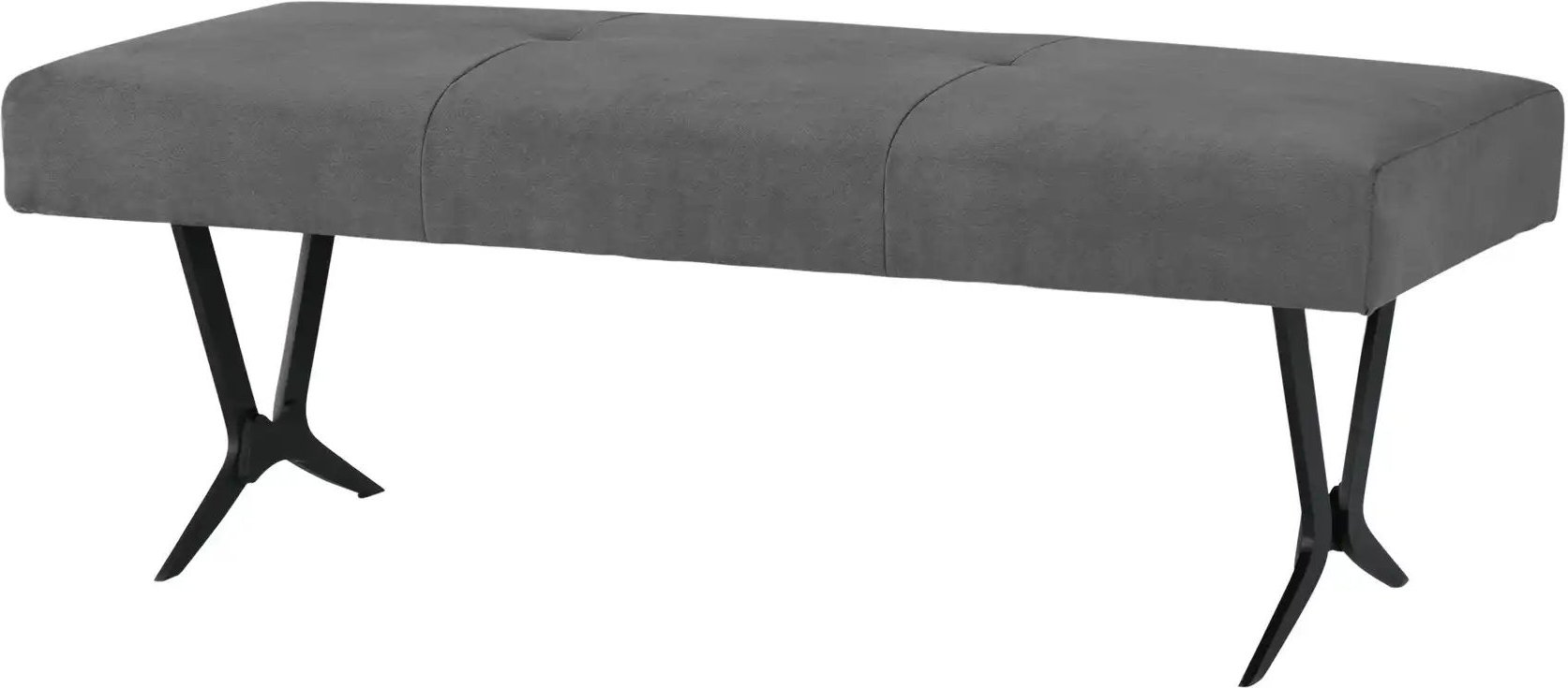 Woodford Polsterbank mit Metallkufe Scadia ¦ grau ¦ Maße (cm): B: 150 H: 48 T: 56.0 Bänke > Einzelbänke - Höffner